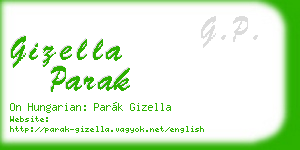 gizella parak business card