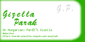 gizella parak business card